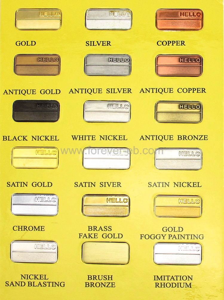 Metal Plating Chart